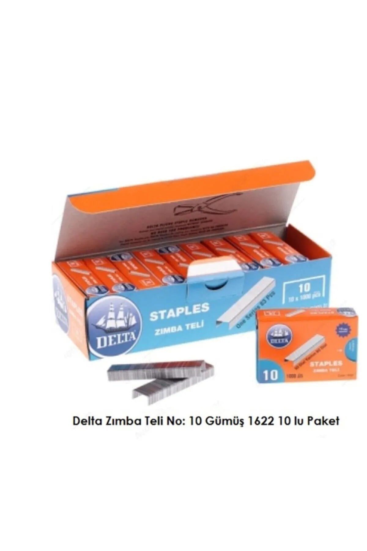 Delta 1622 No:10 Zımba Teli Beyaz 10'lu Kutu