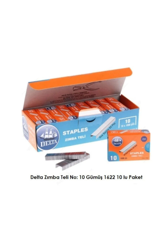 Delta 1622 No:10 Zımba Teli Beyaz 10'lu Kutu