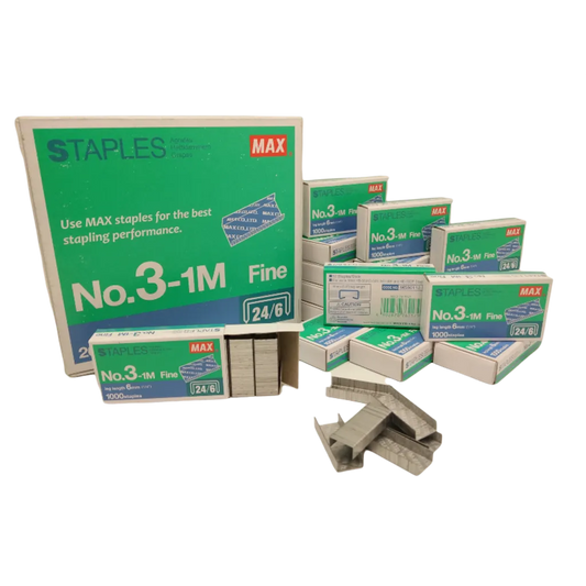 MAX Zımba Teli 24/6 No:3-1M 600302 (20 Kutu)