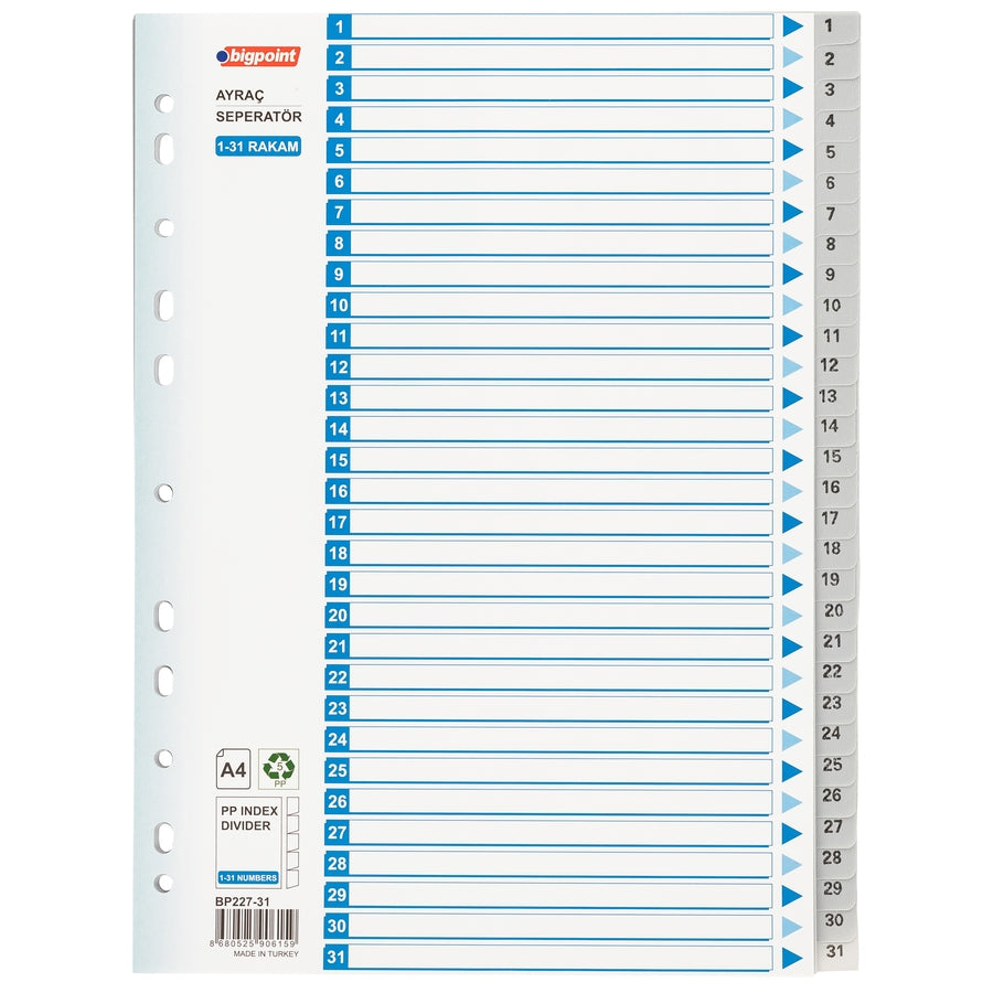 Bigpoint Dosya Ayracı Seperatör 1-31 Günler