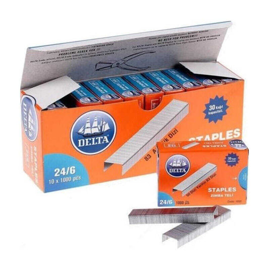 Delta 1552 Zımba Teli 24/6 Beyaz 10'lu Paket