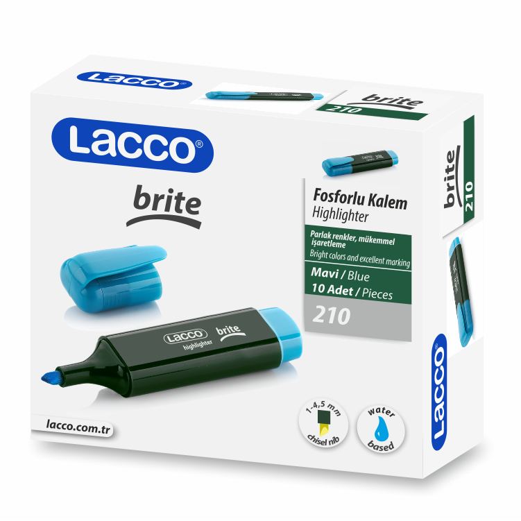 Lacco 210 Fosforlu Kalem – Mavi