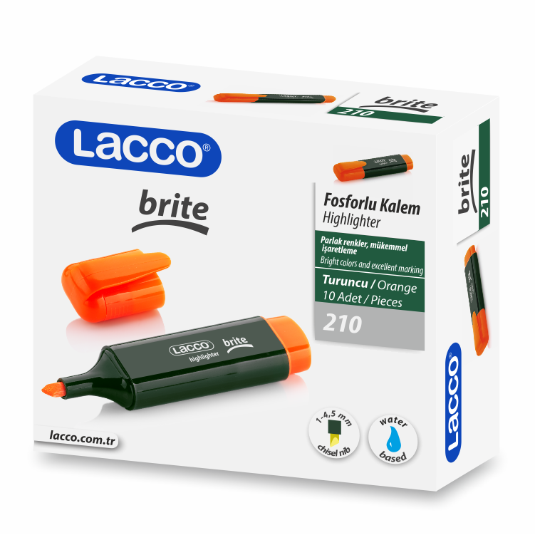 Lacco 210 Fosforlu Kalem – Turuncu