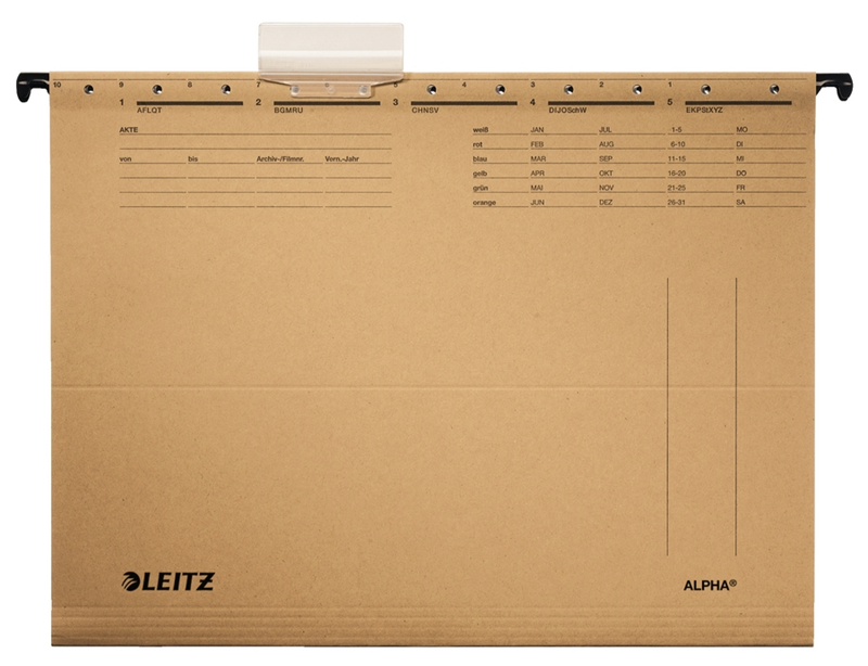 Leitz 1915 Alpha® Askılı Dosya Telsiz Kraft 10'lu