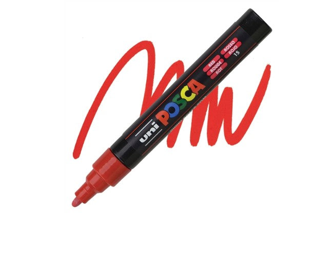 Uni-Ball Posca PC-5M Su Bazlı Poster Markörü 1.8-2.5 mm – Kırmızı