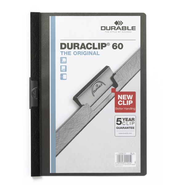 Durable 2209 Duraclip 60 Sıkıştırmalı Dosya Siyah