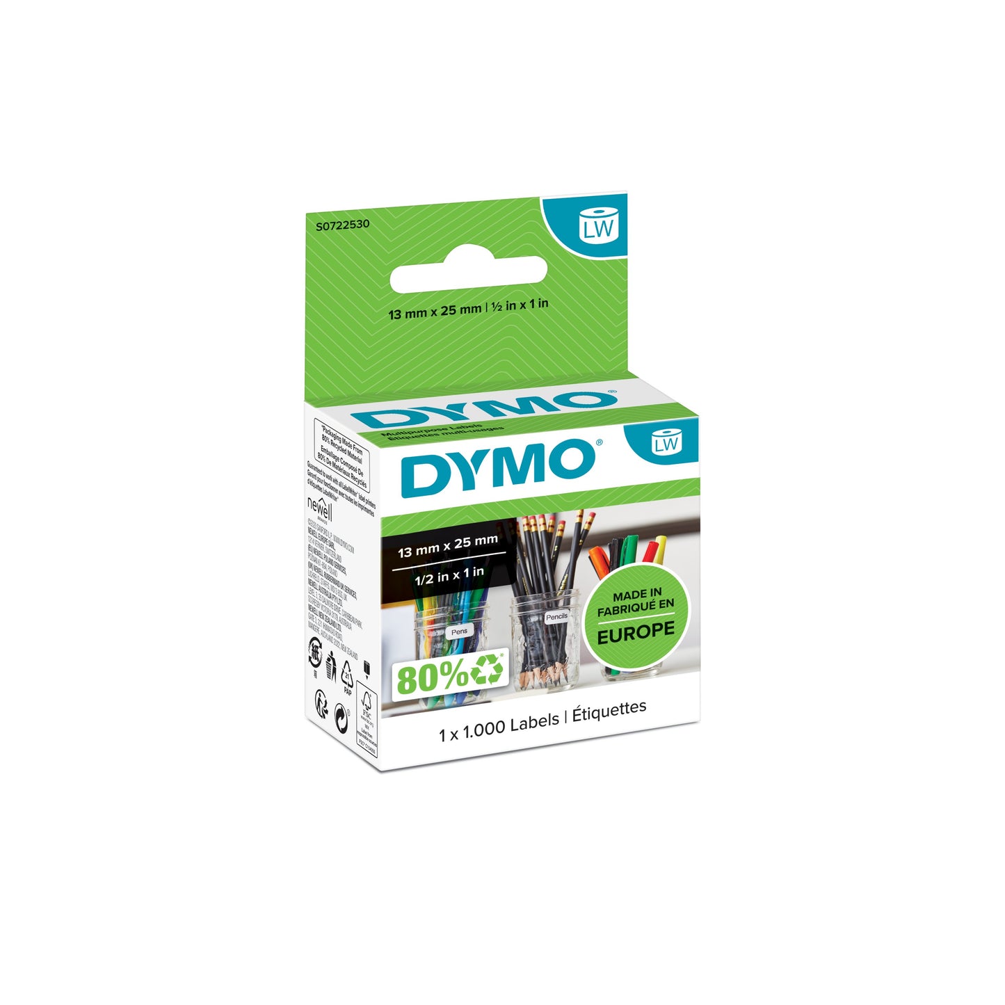 Dymo Label Writer Çok Amaçlı Etiket 1000 Lİ 25x13 S0722530