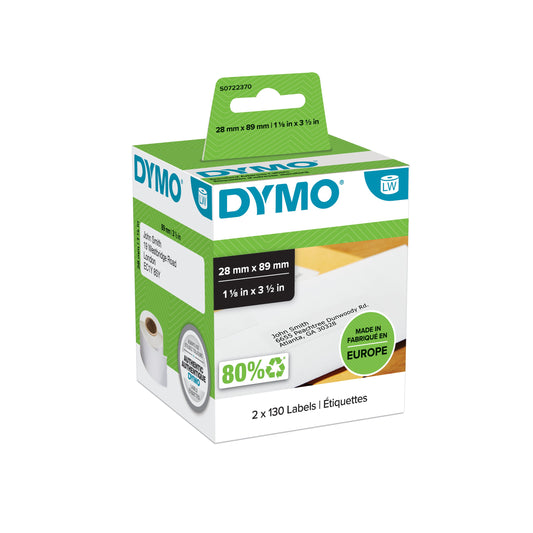 Dymo Label Writer Adres Etiketi 89x28 260'lı S0722370