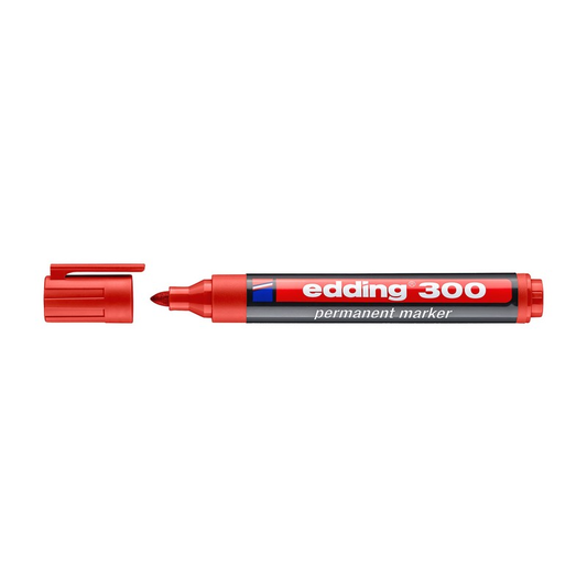 Edding 300 Koli Kalemi – Kırmızı Permanent Marker