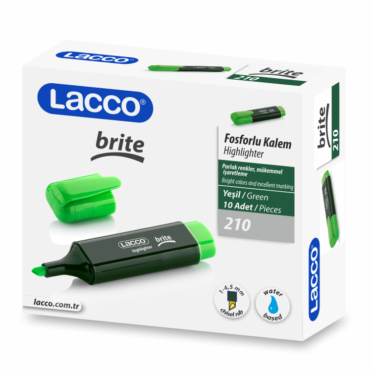 Lacco 210 Fosforlu Kalem – Yeşil